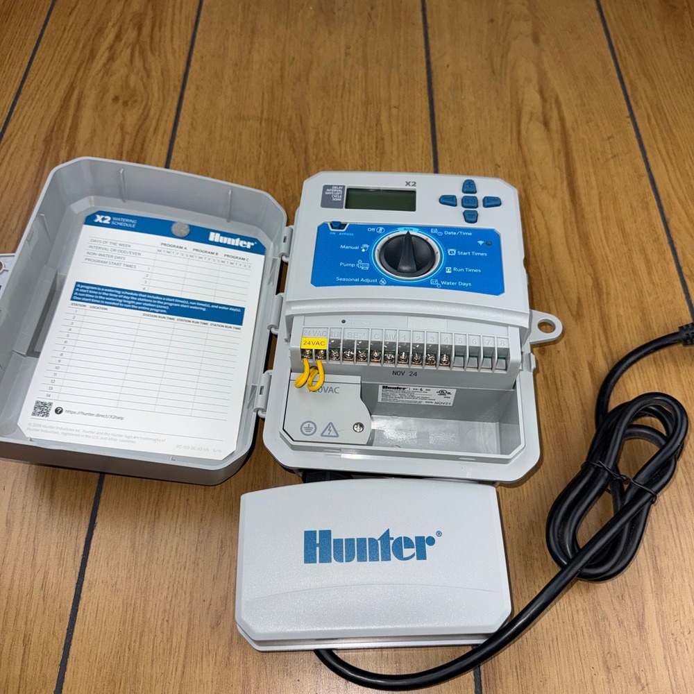 Hunter X2-400 4 Station Outdoor Irrigation Controller Sprinkler Timer 24VAC